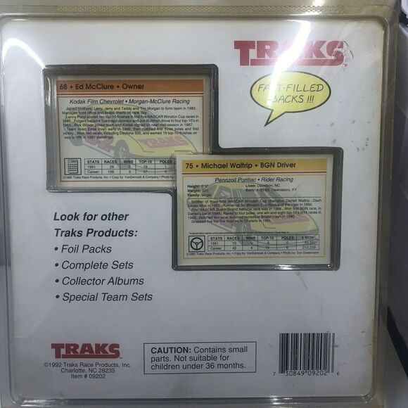 Traks Nascar Transportation Collection Car Hauler And Cards. Vintage 1992 - Picture 5 of 10
